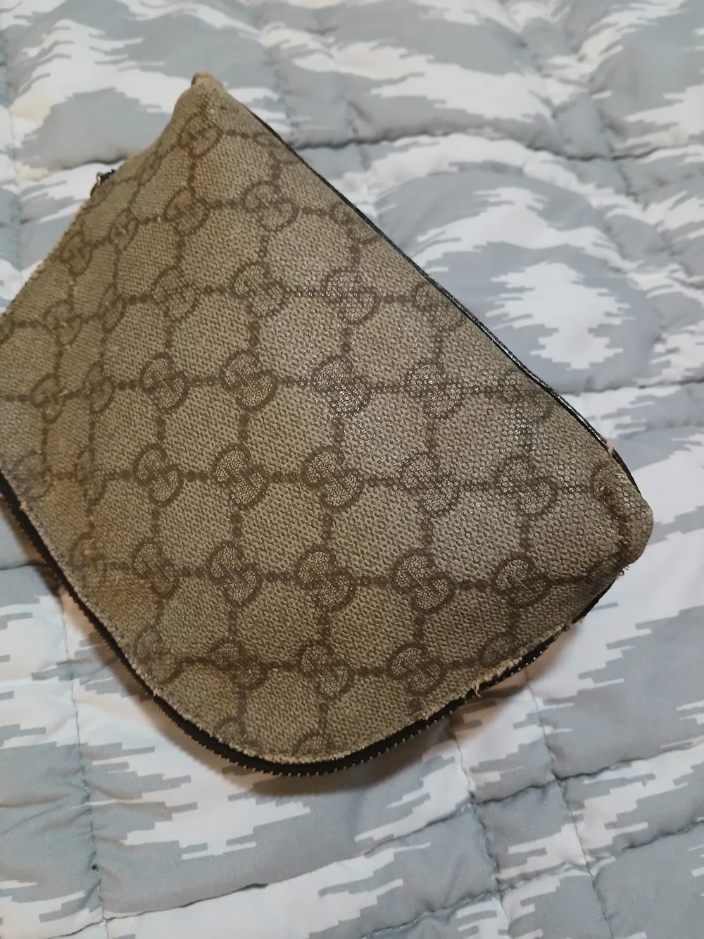 Gucci Monogram Cosmetic Pouch in Brown